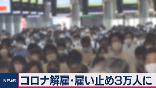 新型コロナで解雇・雇い止め３万人