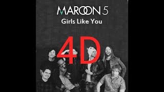 Maroon 5 - Girls Like You ft. Cardi B (4d song ) extra bass