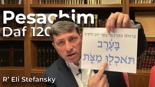 Daf Yomi Pesachim Daf 120 by R’ Eli Stefansky