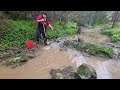 Running a River Sluice at the Creek.