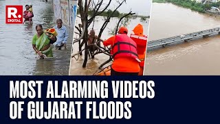 Gujarat Floods: IMD Issues Red Alert As Torrential Rain Inundates Gujarat | Watch Unseen Videos