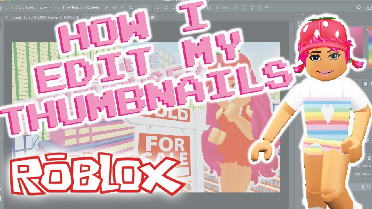 HOW I EDIT MY ROBLOX THUMBNAILS | Welcome To Bloxburg - YouTube