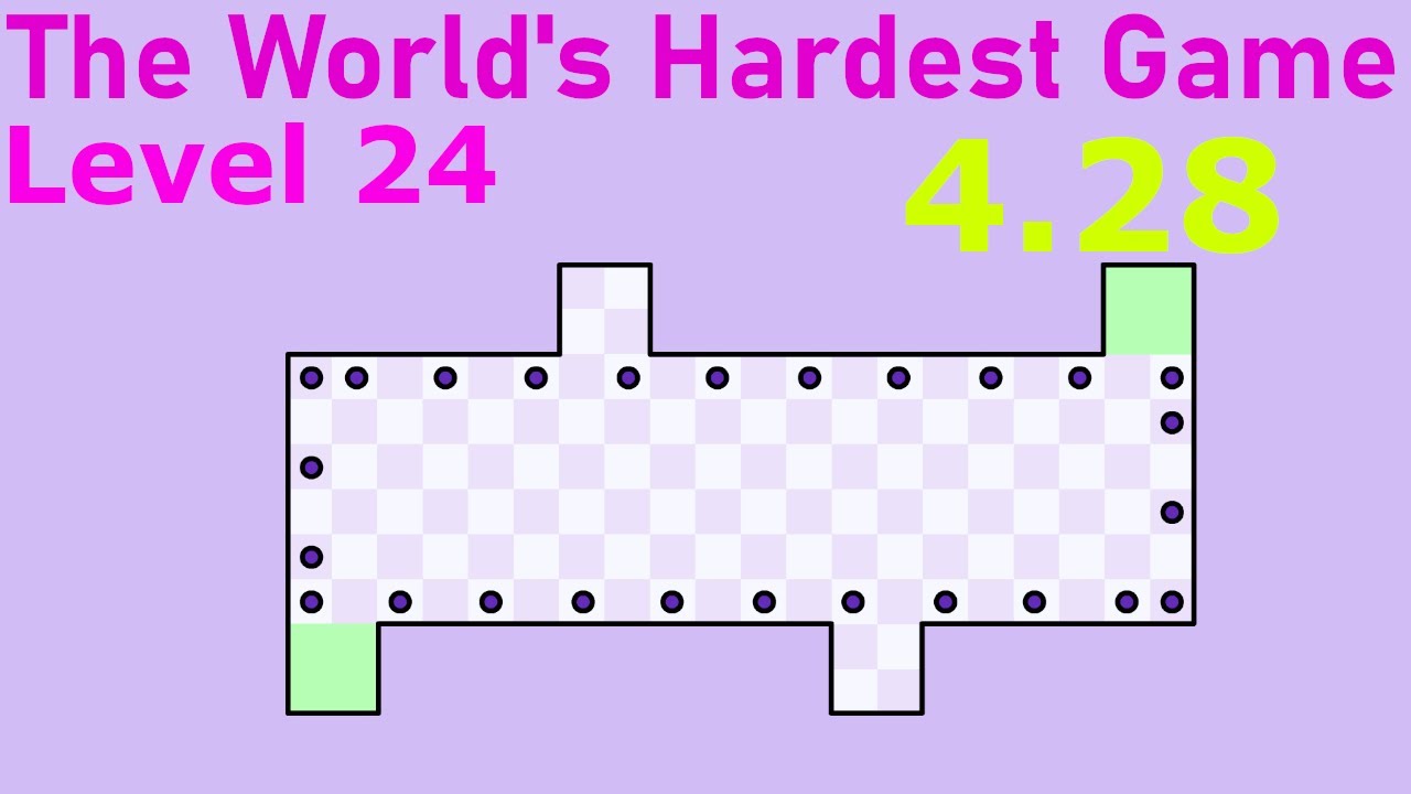 The World's Hardest Game Level 24 4.28 (4.933ms) - YouTube