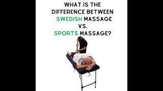 Swedish Massage vs Sports Massage