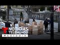 Continúan los trabajos de mudanza en la Casa Blanca | Noticias Telemundo