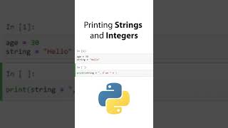 Printing Strings and Integers Together in Python #Shorts