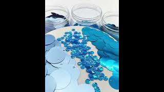 Bulk Wholesale of Blue Sequins: 3 Types – Embossed, 25，30mm Matte \u0026 Glossy Finishes #sequins