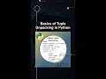 Basics of Tuple Unpacking in Python #ai #artificialintelligence #machinelearning #aiagent Basics