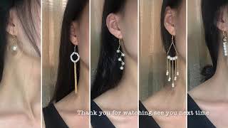 【Anna DIY#002】五款简单珍珠耳环Part 2:金色系列｜DIY Pearl Earring｜Hand made jewelry