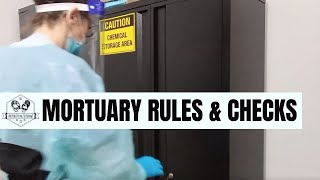 Inspecting the mortuary