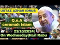 23|10|2024|Soal dan Jawaban Ceramah Islam Rabu||Islamic tv Ep 80|Ustaz Azhar Idrus