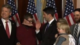 Congressman's Son 'Dabs' at Swearing-in Photo Op