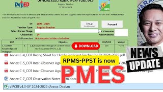 RPMS-PPST is now PMES for SY 2024-2025.  Download now!