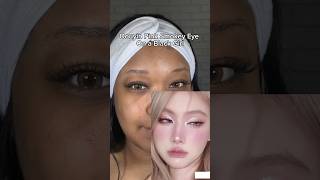 Trying Douyin makeup on brown skin! #makeup #douyin #cutcrease