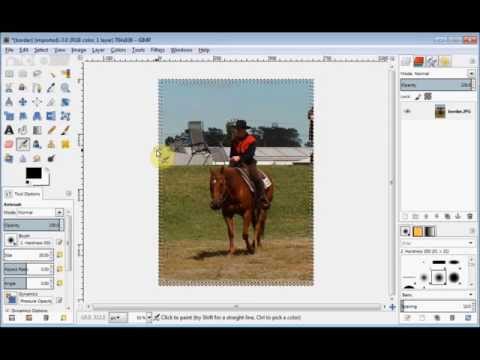 Put a simple border on a photo using Gimp Put a simple border on a photo using Gimp