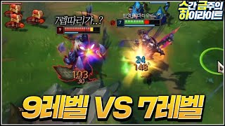 9렙 워윅 VS 7렙 다리우스 레전드대결! 돌풍다리와 팀운 명장면까지ㅋㅋ  [스금하 214화]