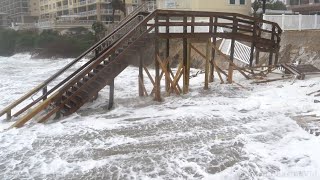 Hurricane Nicole Incredible Storm Surge, New Smyrna Beach, FL - 11/10/2022