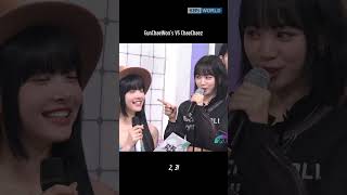 EunChaeWon's VS ChaeChaez 😆 #LESSERAFIM #르세라핌 #ルセラフィム #musicbank #뮤직뱅크인터뷰 | KBS WORLD TV 230505