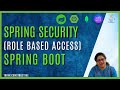 Spring Security Role Based Access for Java Spring Boot REST API Project