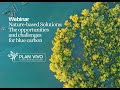 Webinar - Nature-Based Solutions: The Opportunities and Challenges for Blue Carbon