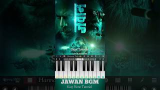 Jawan BGM | Jawan 🔥 Theme Music | SRK | Easy Piano Tutorial | #jawan #shorts #pianoshorts