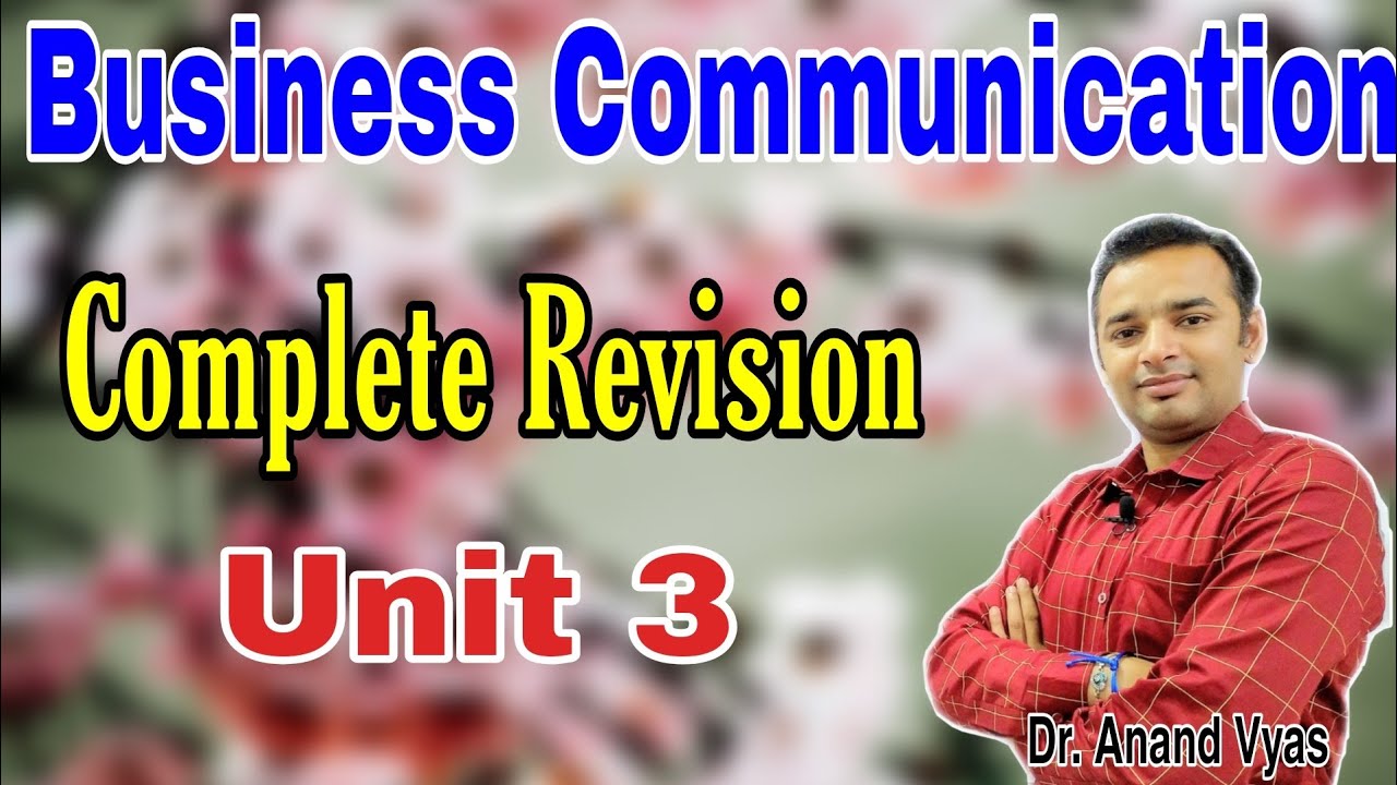 Business Communication In Hindi | Complete Revision Unit 3 | MBA | B ...