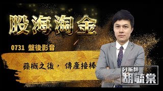 胡毓棠 股海淘金【蘋概之後， 傳產接棒】影音分析 2018/07/31