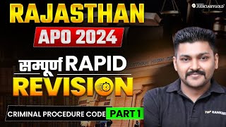 Rajasthan APO 2024: Criminal Procedure Code Rapid Revision | Rajasthan APO 2024 Preparation