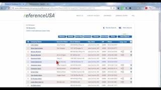 Using ReferenceUSA to obtain a targeted list of potential clients for marketing purposes