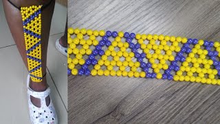 very detailed beginner friendly full beaded belt tutorial with boarders ( amadavathi)|zulu beads