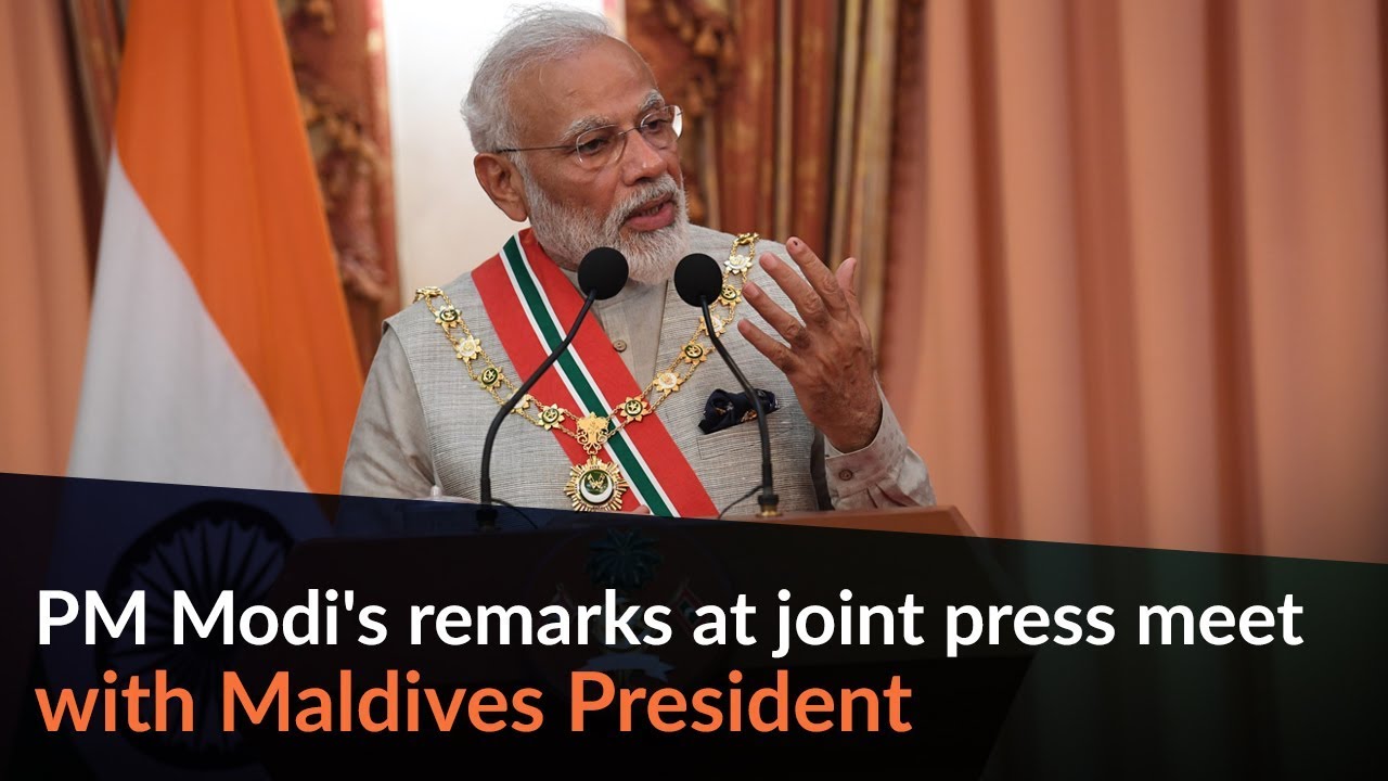 PM Modi's Remarks At Joint Press Meet With Maldives President - YouTube