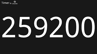 259200 Second Countdown Timer