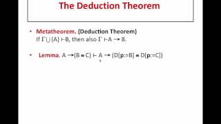 2.6 The Deduction Theorem