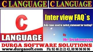 Data types used in switch statement for testing?