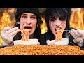 Trying the Spicy Fire Noodles Challenge