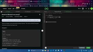 Ep. 1 | Search an Element in an array | GfG | Python | Solution | Arrays