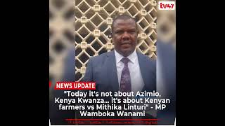 "Today it's not about Azimio, Kenya Kwanza... it's about Kenyan farmers vs Linturi" - MP Wamboka