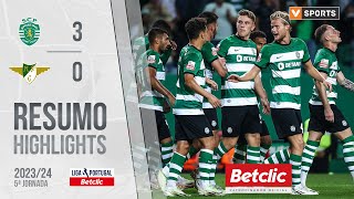 Resumo: Sporting 3-0 Moreirense (Liga 23/24 #5)