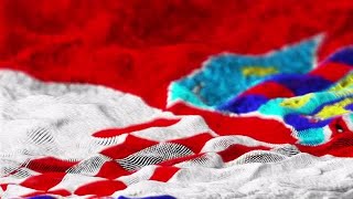 Croatian Flag Artistic Stock Motion Graphics