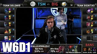 Team Solomid TSM vs Dignitas | S5 NA LCS Spring 2015 Week 6 Day 1 | TSM vs DIG W6D1G4 VOD