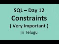 SQL Day 12: Constraints
