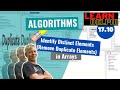 Removing Duplicate Elements From An Array | Finding Distinct Elements In An Array | Lesson 17.10