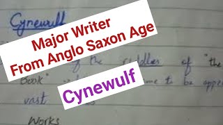 Cynewulf Famous Writer of Anglo Saxon Age| history of English literature