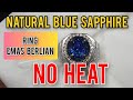 Review natural blue sapphire NO HEAT emas berlian