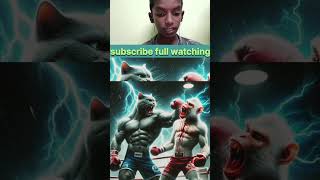 Monkey King vs Bull, Fighting for myCat 🆚 monkey 🙊😺 fight  ai video #shorts #likes #subcribe