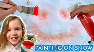 Fizzy Makes Easy Kid Friendly DIY Paint for Snow