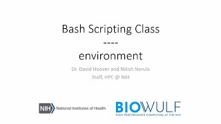Bash Scripting Class: Environment