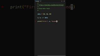 How to unpack a list in Python!! #python #programming #coding