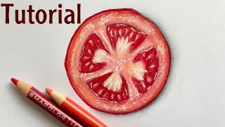 How To Draw A Tomato| Color Pencil Tutorial