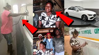 Wow! A Woman car sprayer shocks everyone in Sunyani over her good performance in spraying